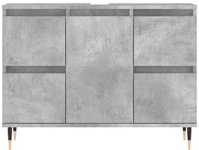 vidaXL Ντουλάπι Μπάνιου Γκρι Σκυροδέματος 80x33x60 εκ. Επεξ. Ξύλο