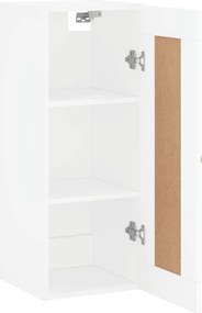 vidaXL Ντουλάπι Τοίχου Λευκό 34,5 x 34 x 90 εκ. από Επεξεργασμένο Ξύλο