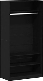 vidaXL Ντουλάπι Μαύρη Οξυά 100 x 50 x 200 cm Επεξεργασμένο ξύλο