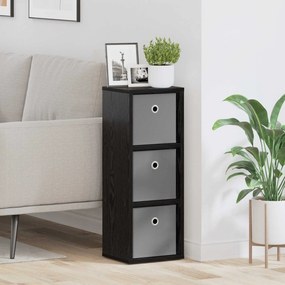 vidaXL Πλαϊνό γραφείο Μαύρη Οξυά 25,5 x 22 x 69,5 εκ