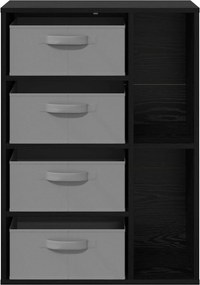 vidaXL Πλαϊνό γραφείο Μαύρη Δρυς 60 x 33,5 x 84 εκ