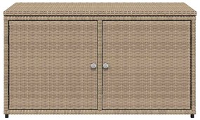 vidaXL Ντουλάπι Αποθήκευσης Κήπου Beige 110x55x60,5εκ. Συνθετικό Ρατάν