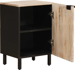vidaXL Ντουλάπι Μπάνιου Λευκό 38 x 33 x 58 εκ. Στερεό ξύλο μάνγκο