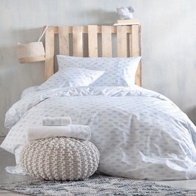 Σεντόνια Παιδικά Cloudy (Σετ 3τμχ) Blue Ρυθμός Semi-double 160x260cm 100% Cotton