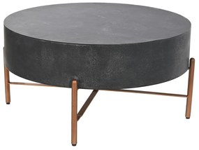 Τραπεζάκι Καφέ DKD Home Decor Μέταλλο Αλουμίνιο 90 x 90 x 45 cm Ξύλο από Μάνγκο