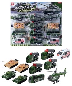 Σετ πολεμικά οχήματα με Pull Back - 12pcs - 399-666E - 917263