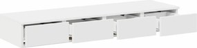 vidaXL Συρτάρια κρεβατιού Λευκό 120 x 36,5 x 16,5 εκ