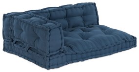 vidaXL Μαξιλάρι Καναπέ Παλέτας 3 pcs Ινδικο Κανονικός Βαμβάκι