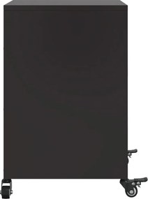 vidaXL Κομοδίνα 2 τεμ. Μαύρα 36x39x59 εκ. Χάλυβα