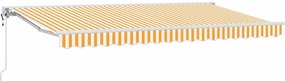 vidaXL Σκελετός Τέντας Κίτρινο και Λευκό 400 x 200 cm