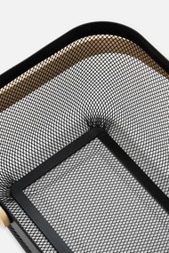 Stewehome μεγάλο καλάθι από ψάθα και μέταλλο