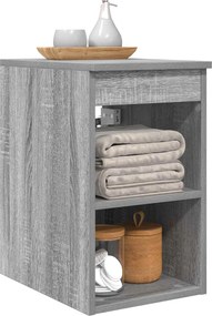 vidaXL Ντουλάπι Μπάνιου Ενδιάμεσο Γκρι Sonoma 30 x 41 x 50 εκ.