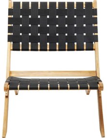 Πτυσσόμενη Καρέκλα Ipanema Καφέ-Μαύρο 78x60x72.5εκ - Μαύρο