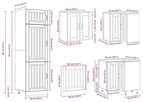 14 PIECE KITCHEN CABINET SET "LUCCA" ΜΑΥΡΟ ΚΑΤΑΣΚΕΥΑΣΜΕΝΟ ΞΥΛΟ 3314982