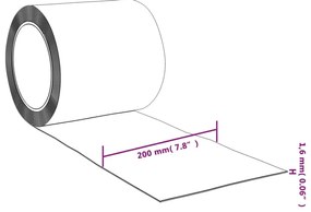 vidaXL Λωριδοκουρτίνα Μπλε 50 μ. 200 χιλ. x 1,6 χιλ. από PVC