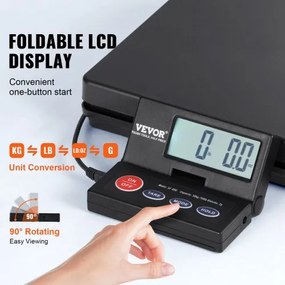 VEVOR Shipping Scale Digital Postal Scale 110 lbs x 0.07 oz. AC/DC Package LCD