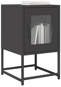 vidaXL Κομοδίνο Μαύρο 36x39x60,5 cm από χάλυβα ψυχρής έλασης