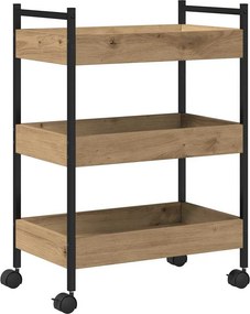 vidaXL Καρότσι Κουζίνας Artisan Oak 50 x 30 x 70 εκ.