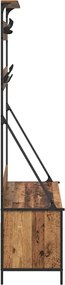 vidaXL Ράφι Ρούχων Παλιό Ξύλο 100 x 41 x 184 εκ Επεξεργασμένο ξύλο