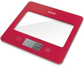 Ζυγαριά Κουζίνας 5kg UltraSlim Glass Sencor SKS 5034RD Κόκκινη