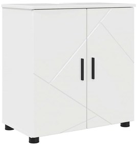 vidaXL Σετ Επίπλων Μπάνιου Επιτοίχιο 2 pcs Υψηλής γυαλάδας λευκό