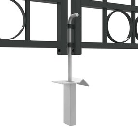 vidaXL Πύλη Φράχτη Άλλο Γκρι 400 x 125 cm Ατσάλι
