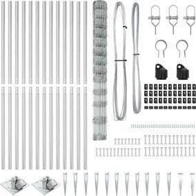 vidaXL Στύλος Περιφράξεων Γαλβανισμένο 50 x 1,5 m Ατσάλι