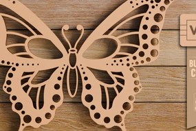 Σετ των 2 Intra απο ξύλο plywood 3mm-4mm πάχος πεταλούδας και κοπής CNC Δίασταση 20x30 cm INTRAFABR-98933478