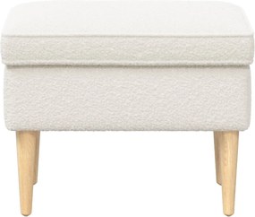vidaXL Πολυθρόνα Ποδιών Κρεμ 55 x 35 x 41 εκ Μπουκλέ