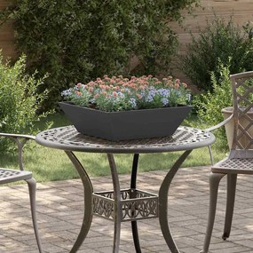 vidaXL Γλάστρα Κήπου 5 pcs Μαύρο 50 x 50 x 15 cm Ατσάλι