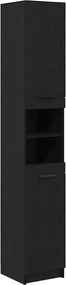 vidaXL Ντουλάπι Μπάνιου με ράφι Μαύρη δρυς 32 x 34 x 188,5 εκ.