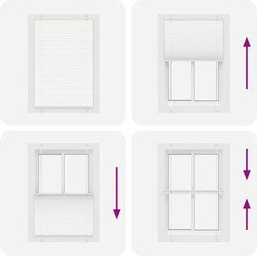 vidaXL Πλισέ περσίδα Λευκό 100x100 cm Πλάτος υφάσματος 99,4 cm