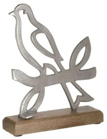 Διακοσμητικό Πουλί 3-70-357-0194 18x5x22cm Silver Inart Metal