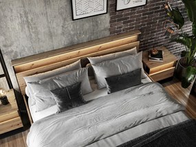 Κρεβάτι Fresno G122, Διπλό, Ανοιχτό καφέ, 180x200, Πλαστικοποιημένη μοριοσανίδα, Τάβλες για Κρεβάτι, 190x214x95cm, 123 kg | Epipla1.gr