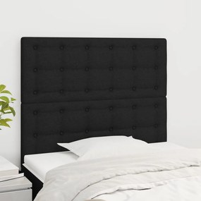 vidaXL Κεφαλάρι Μαύρο 90x5x118/128 εκ. Ύφασμα