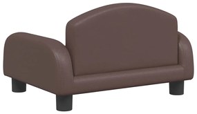 vidaXL Κρεβάτι Σκύλου Καφέ 50x40x30 εκ. από Συνθετικό Δέρμα