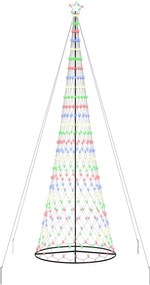 vidaXL LED Χριστουγεννιάτικο Δέντρο Πολύχρωμο 500 cm Μέταλλο