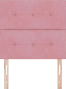 vidaXL LED κεφαλάρι με φώτα λωρίδας LED Ροζ 80 cm Πολυεστέρας