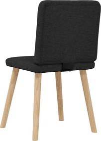 vidaXL Καρέκλες Τραπεζαρίας 6 τεμ. Μαύρες Υφασμάτινες