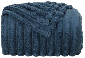 vidaXL Κουβέρτα Σκούρο μπλε 150 x 130 εκ Μαλλί