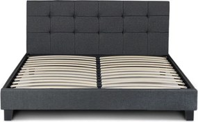 Κρεβάτι Sissy Megapap υφασμάτινο χρώμα ανθρακί 160x200εκ.