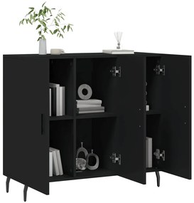 vidaXL Ντουλάπι Μαύρο 90 x 34 x 80 εκ. από Επεξεργασμένο Ξύλο