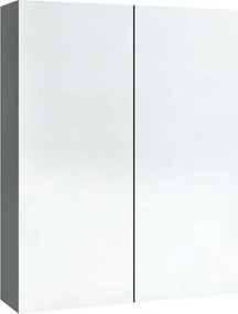 vidaXL Ντουλάπι Μπάνιου με Καθρέφτη Ανθρακί 60 x 15 x 75 εκ. από MDF