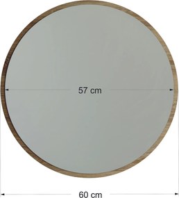 Καθρέπτης Καρυδί CRECLUS 60x2.2x60