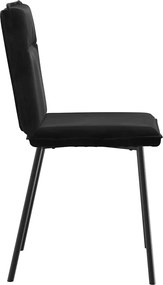 vidaXL Καρέκλες Τραπεζαρίας 4 τεμ. Μαύρες Βελούδινες