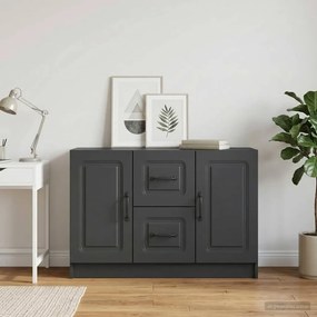 vidaXL Πλαϊνό γραφείο Μαύρο 89 x 34,5 x 57 εκ. Επεξεργασμένο Ξύλο