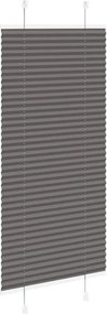 vidaXL Πλισέ περσίδα Μαύρο 55x150 cm Πλάτος υφάσματος 54,4 cm
