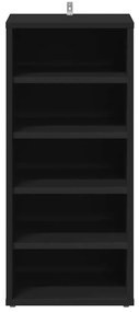 vidaXL Παπουτσοθήκες 2 τεμ. Μαύρες 31,5 x 35 x 70 εκ. από Επεξ. Ξύλο