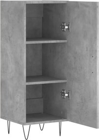 vidaXL Ντουλάπι Γκρι Σκυροδέματος 34,5x34x90 εκ. Επεξεργασμένο Ξύλο