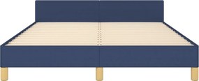 vidaXL Σκελετός Κρεβατιού Χωρίς Στρώμα Μπλε 140x200 εκ.Υφασμάτινο